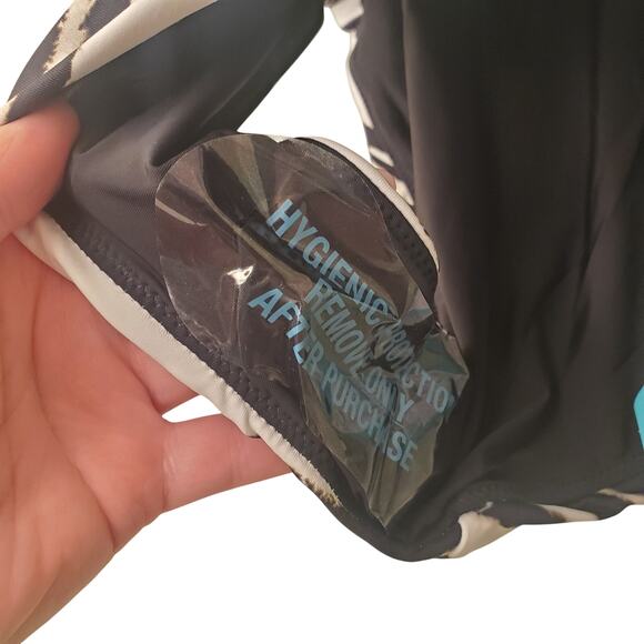 Seafolly Women's DD Cup Bandeau One Piece Swimsuit Zebra Ruched US 6 NWT NEW - Picture 14 of 16